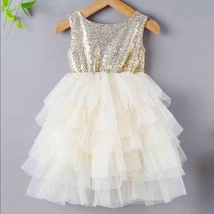 Gold Sequins & Tulle dress